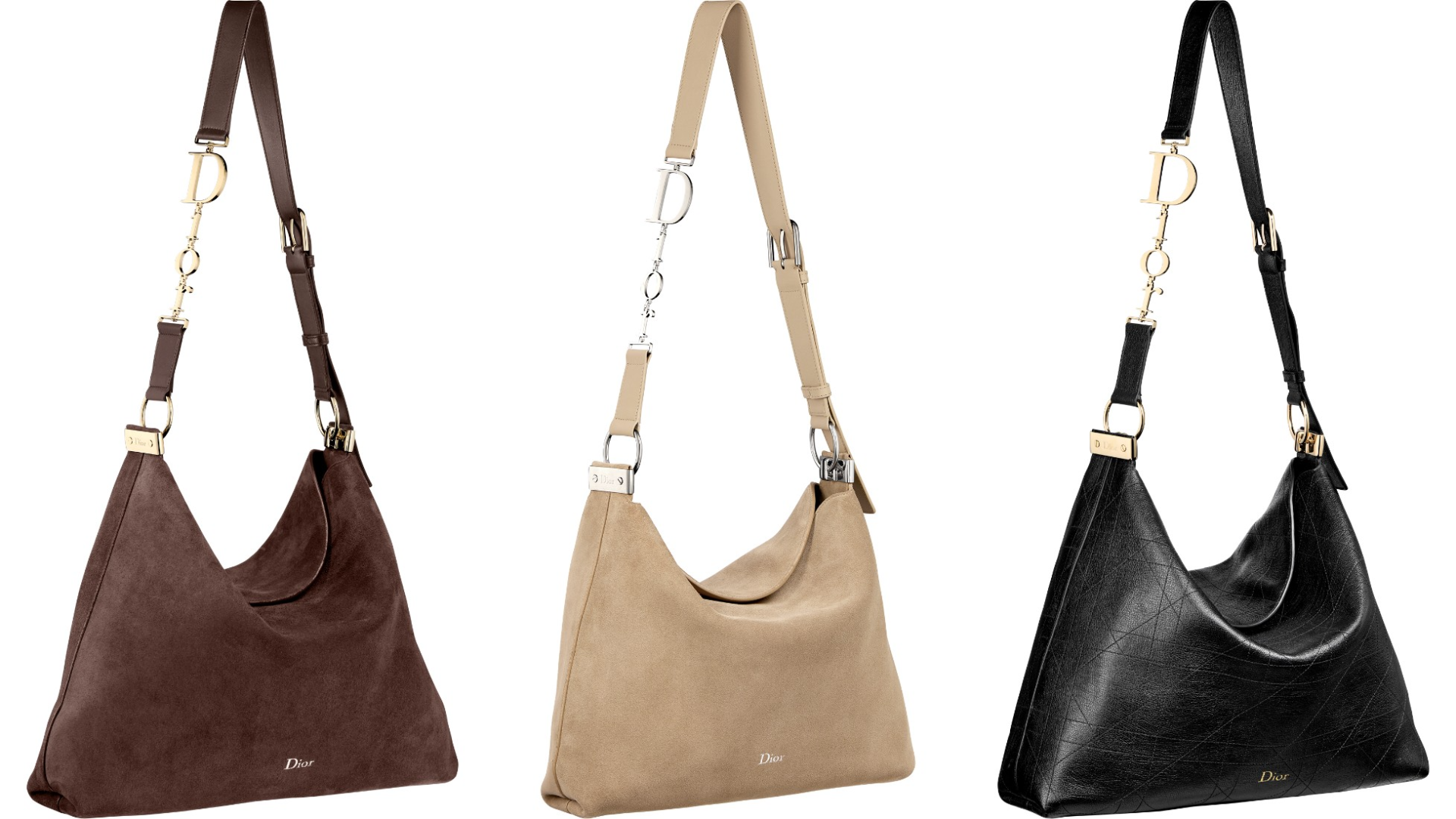 تتوفر هذه الحقيبة المميزة بحجمَين متوسّط وكبير، وتحمل توقيع "ديور" المحفور بأناقة