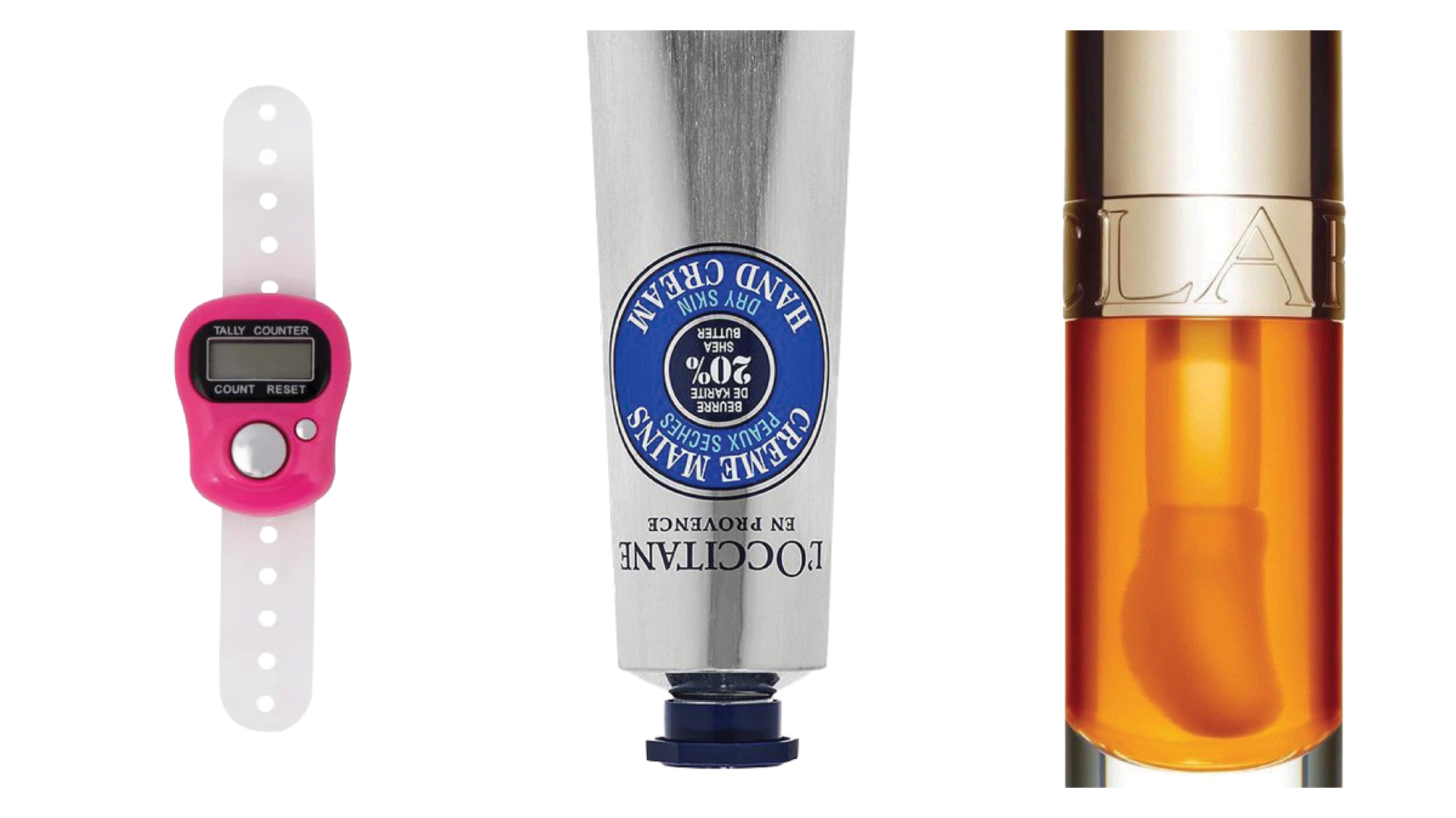 زيت الشفاه – "كلارنس"، ‏كريم اليدين، السبحة ‏