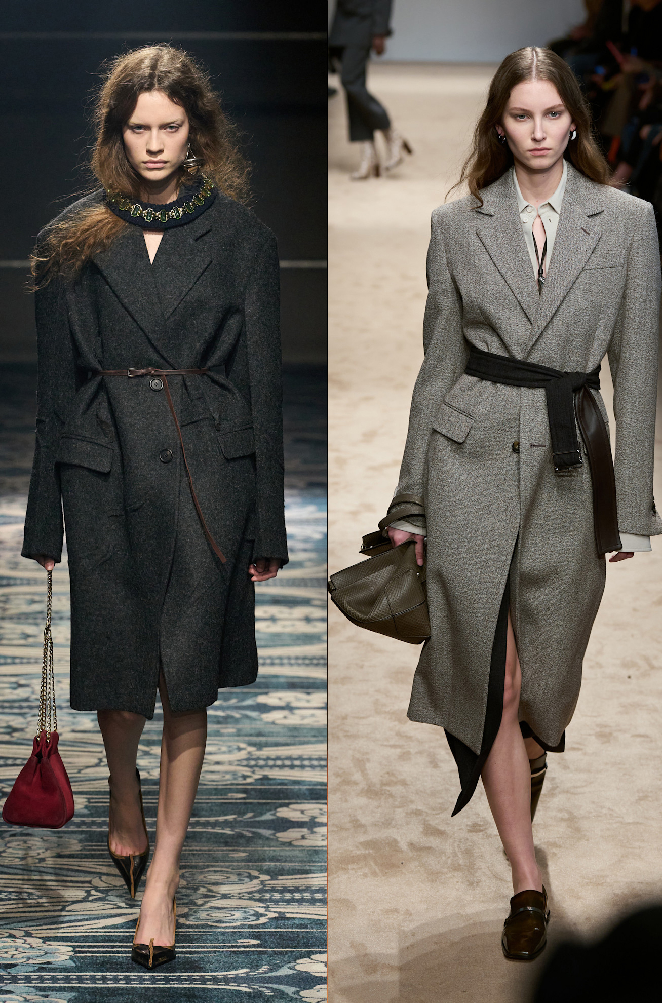 تصاميم محددة عند الخصر بالأحزمة مع Tod’s وPrada