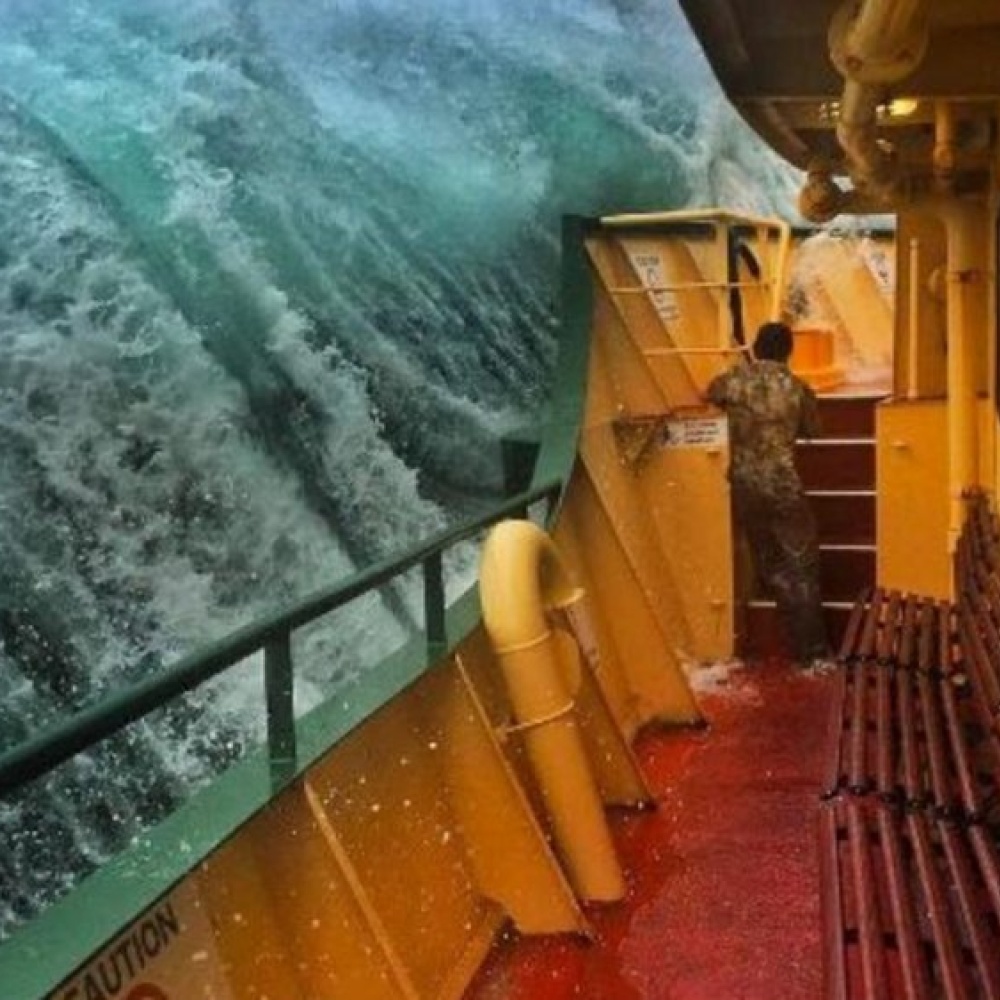 الصورة التي التقطها المصور جيلكرايست على متن قارب العبارة