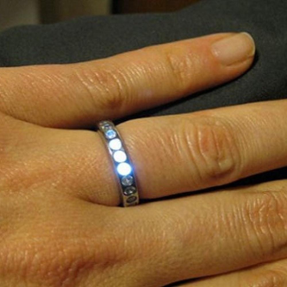 طريقة مبتكرة للتقدم بخاتم الكتروني مضيء