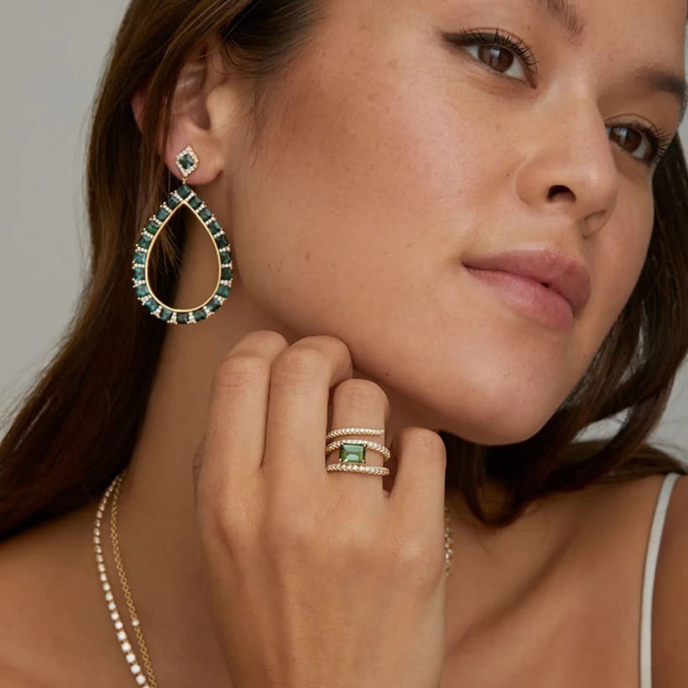 سوار EMERALD CUT GREEN TOURMALINE من Jamie Wolf