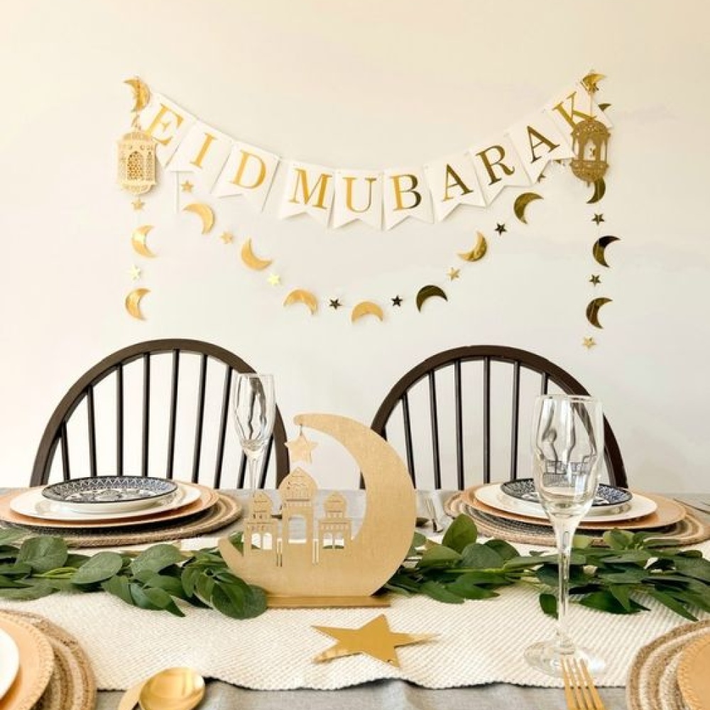 اختاري لجدران غرفة طاولة الطعام لافتات الترحيب بعيد الفطر