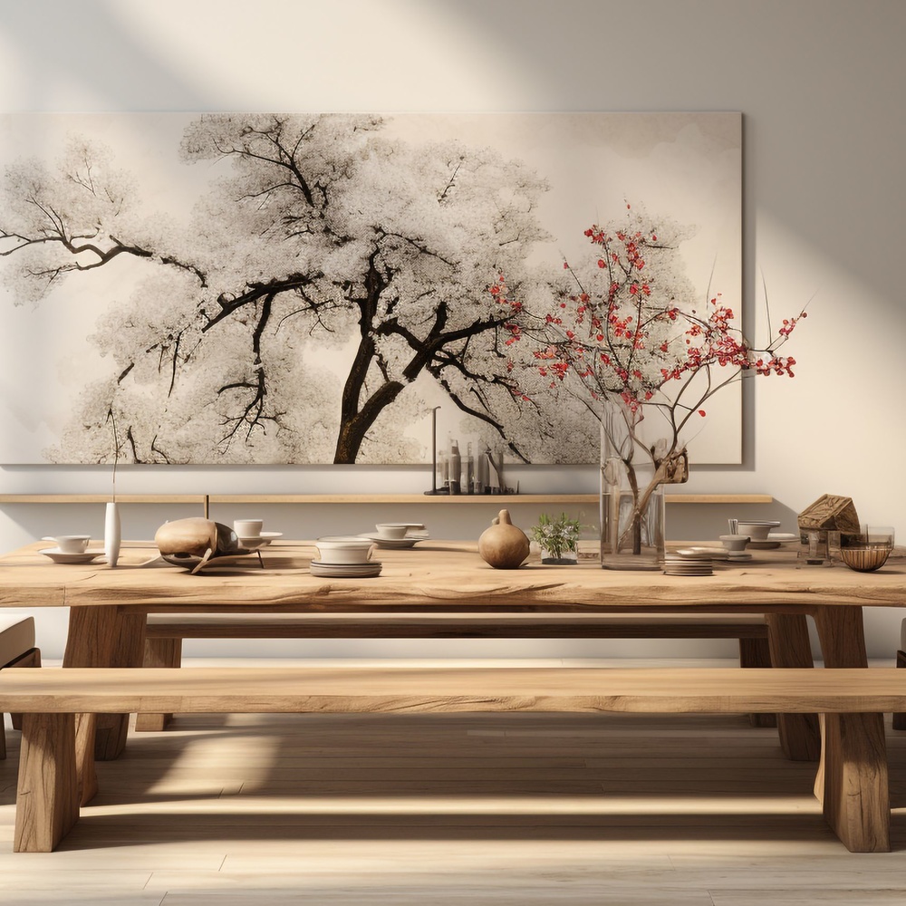 الخشب الدافئ خيار رائع لغرف الطعام