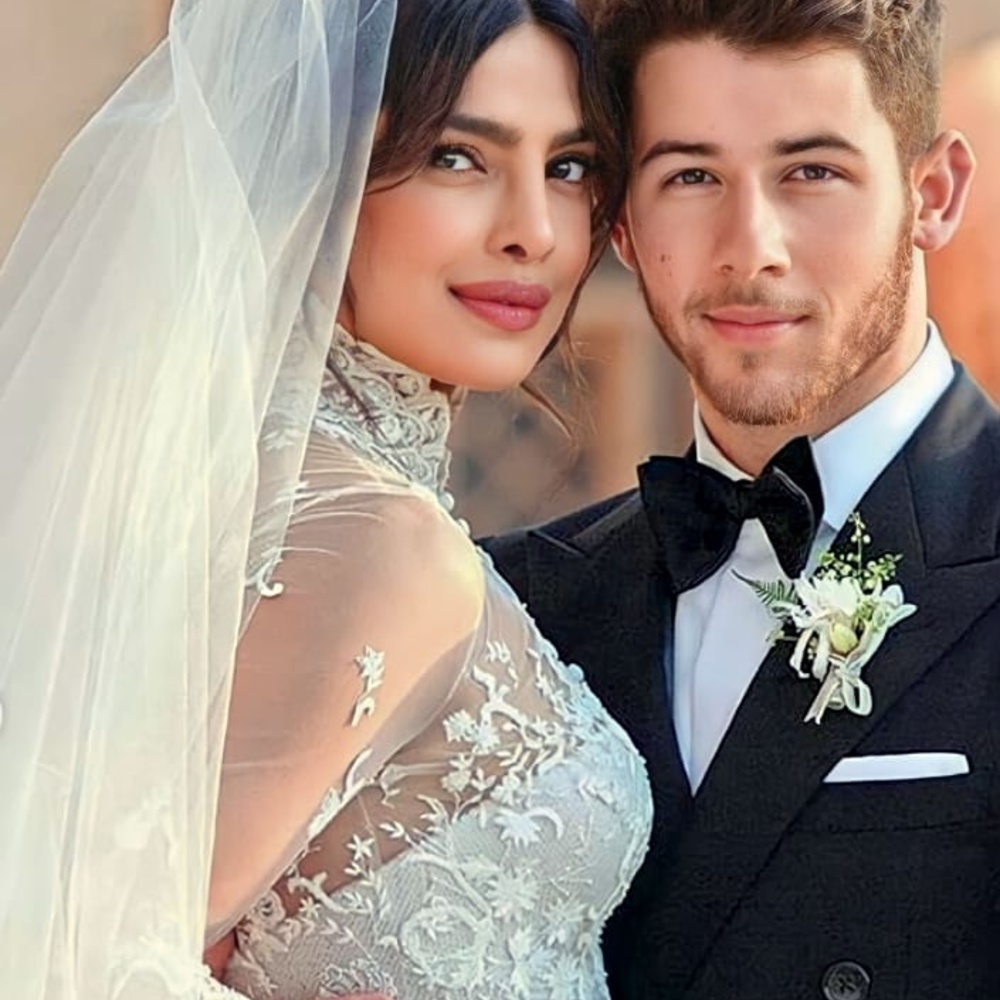 بريانكا شوبرا ونيك جوناس في يوم زفافهما