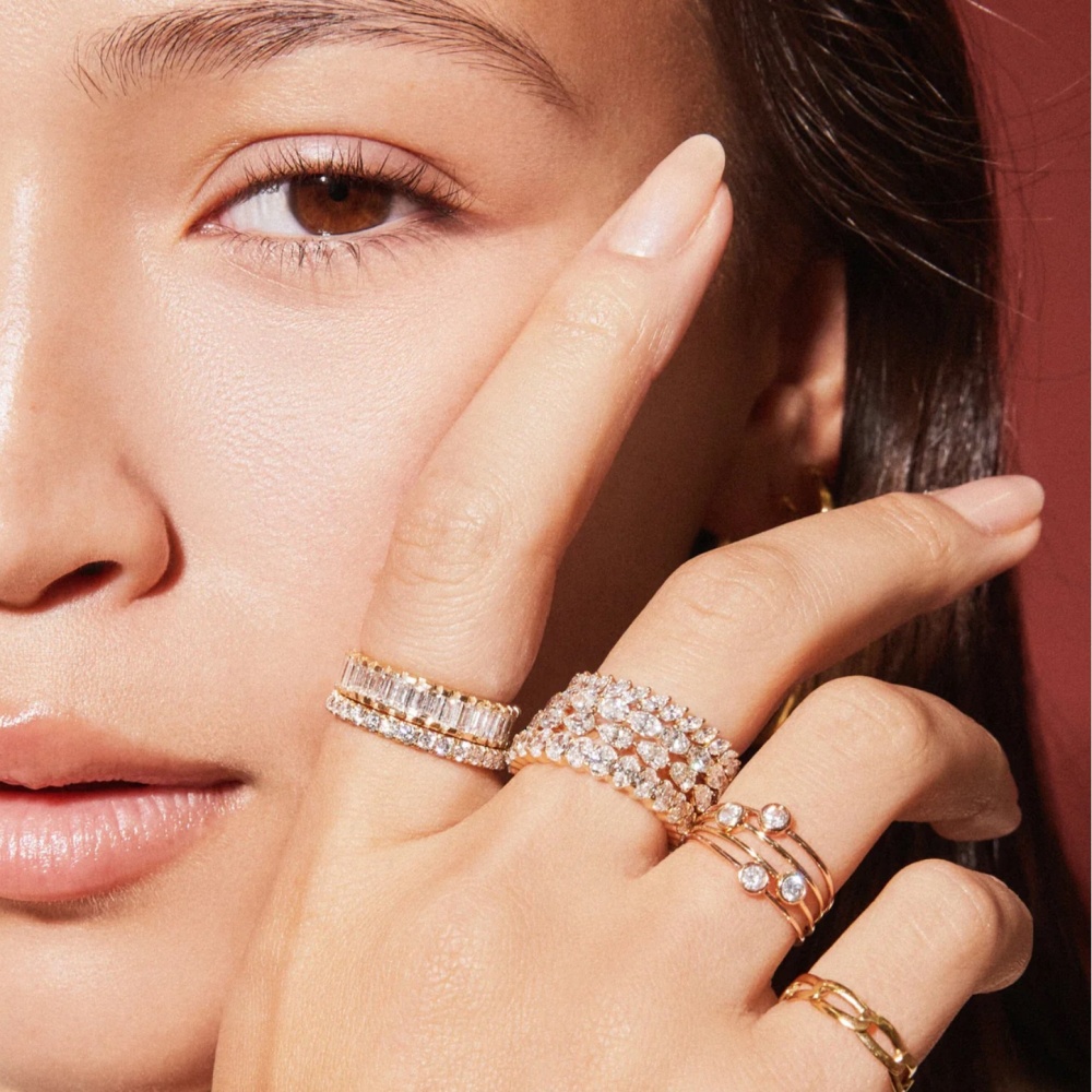 خواتم مرصّعة بالألماس من أورات Aurate 