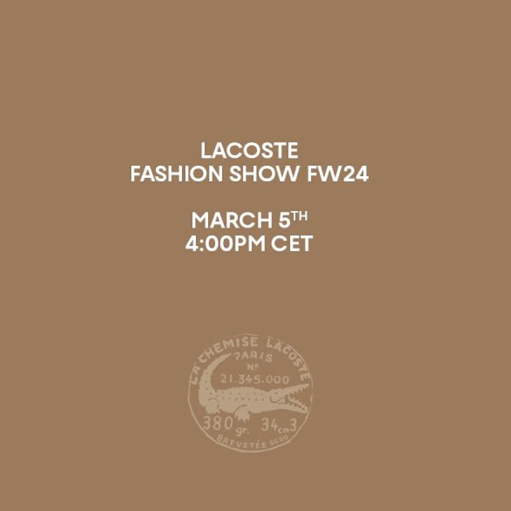 بث مباشر لعرض أزياء لاكوست لخريف شتاء 2024-2025