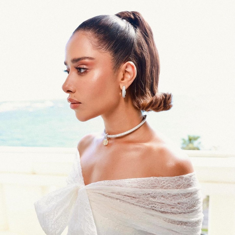 تسريحات شعر فرنسية مع الخصل النصفية بأسلوب النجمة بلقيس فتحي