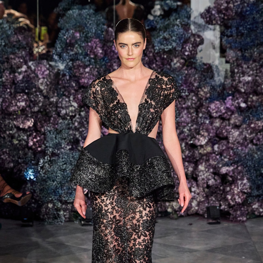 فستان دانتلي أسود من Christiano Siriano