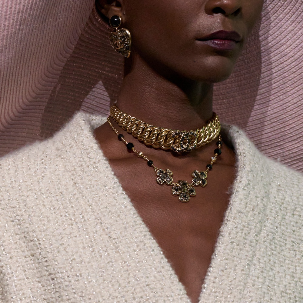 القلادات الكبيرة بحجم الرقبة من CHANEL 