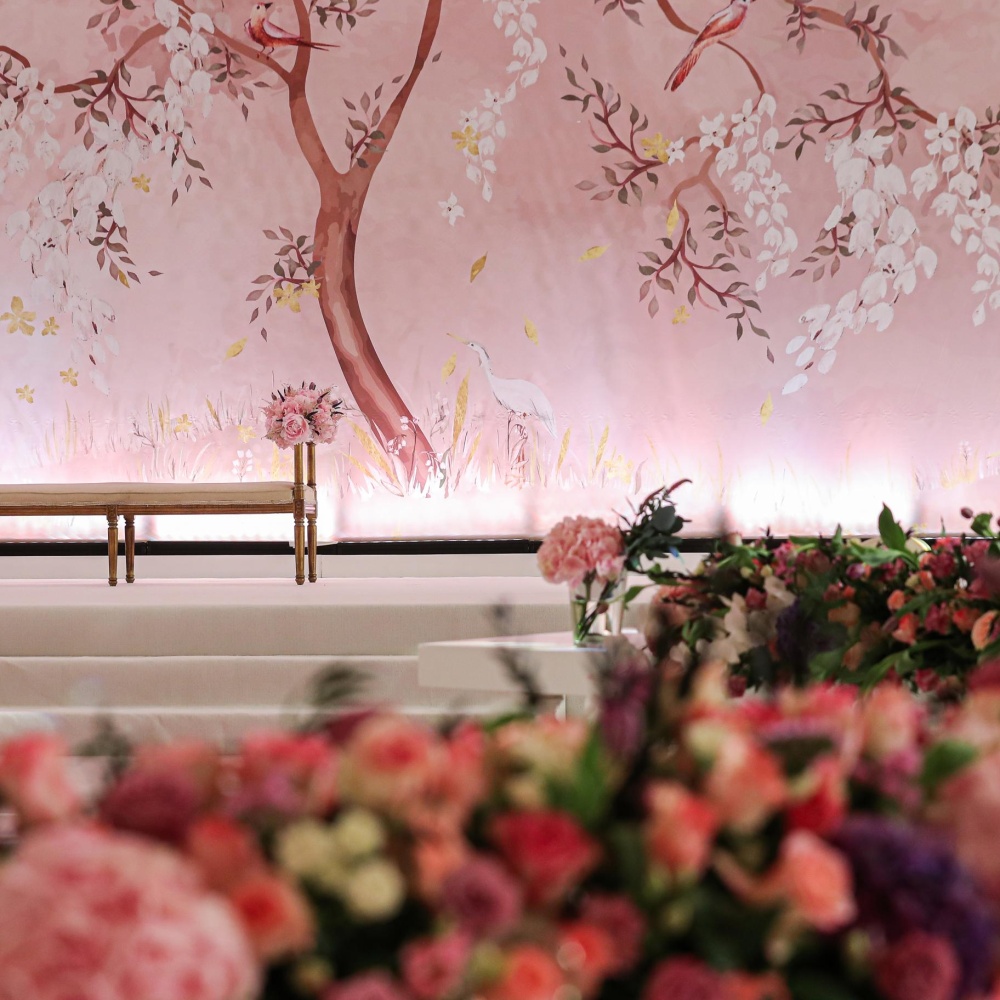 زينة حفل زفاف تصميم أمجد يماني