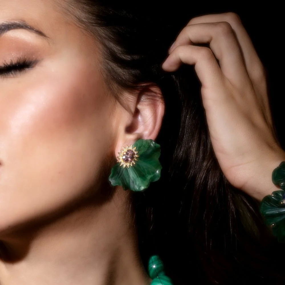 أقراط jade من CASA CASTRO