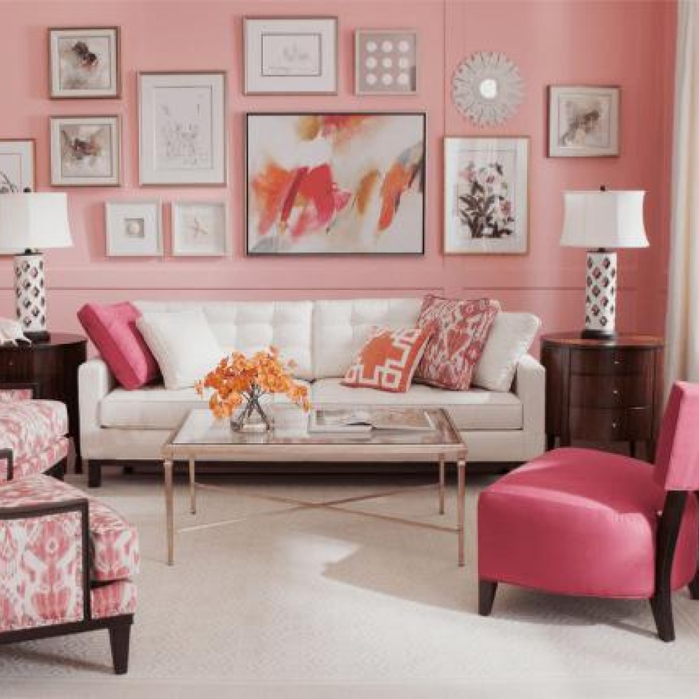 اللون الوردي من الظلال الرائعة في التصاميم الداخلية