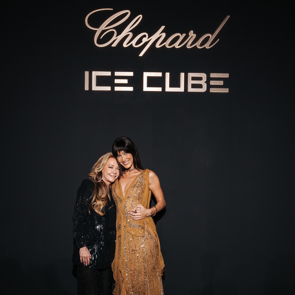 بيلا حديد Bella Hadid والرئيسة المشاركة والمديرة الفنية لشوبارد كارولين شوفيل Caroline Scheufele