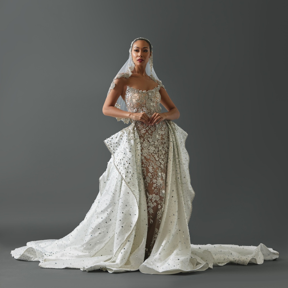 فستان زفاف إيزيه أزينابور بخصر منخفض