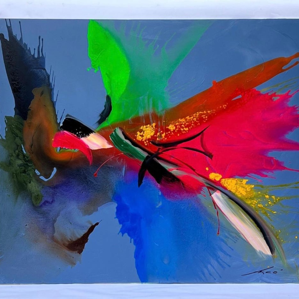 في عيد الاتحاد الـ 53: علم الإمارات يتحول إلى لوحة فنية مبهرة على يد الفنان الإيطالي الشهير نيكو فان لوكاس