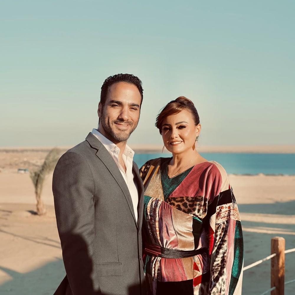 بشرى وزوجها خالد حميدة