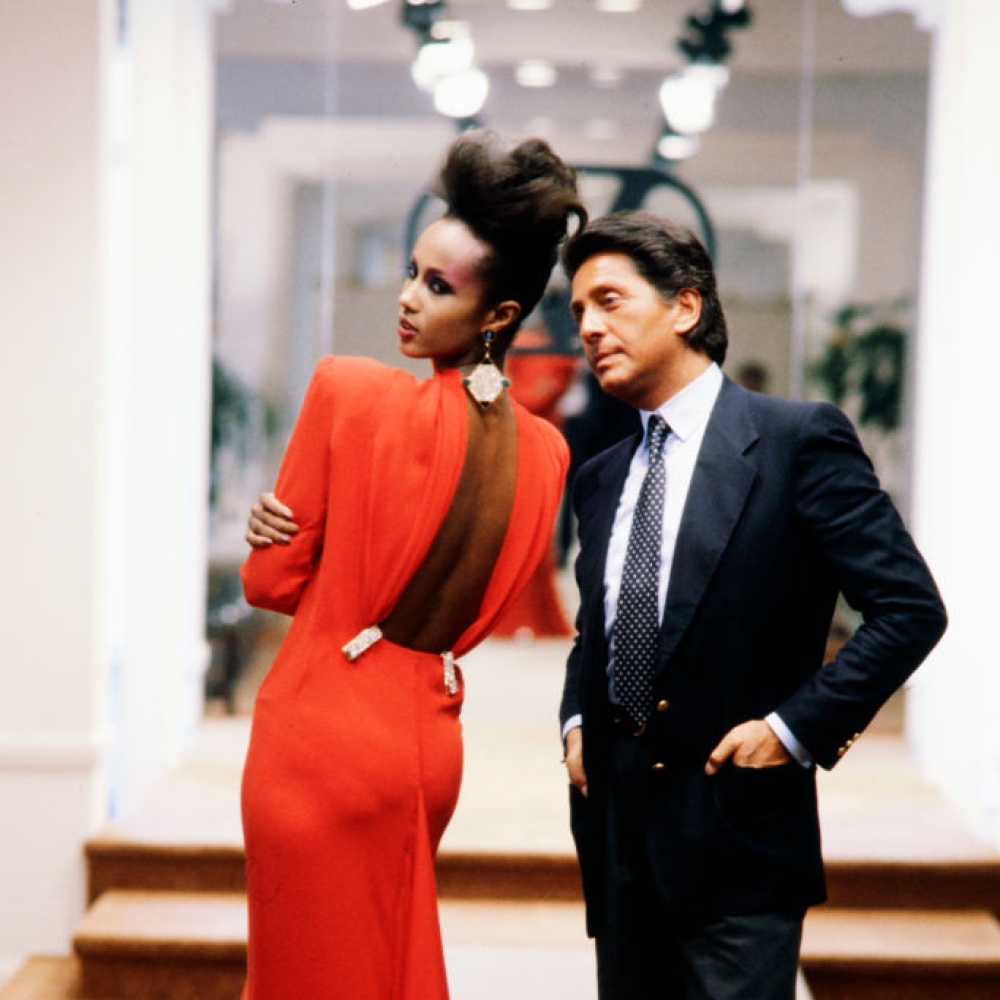 Valentino Garavani and Iman