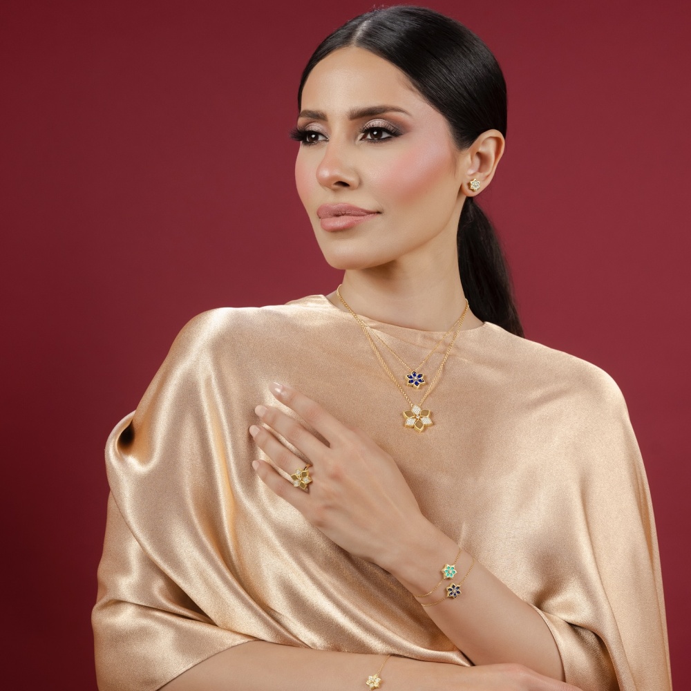 إلهام علي بطلة مسلسل الأعشى بمجوهرات داماس المُذهلة