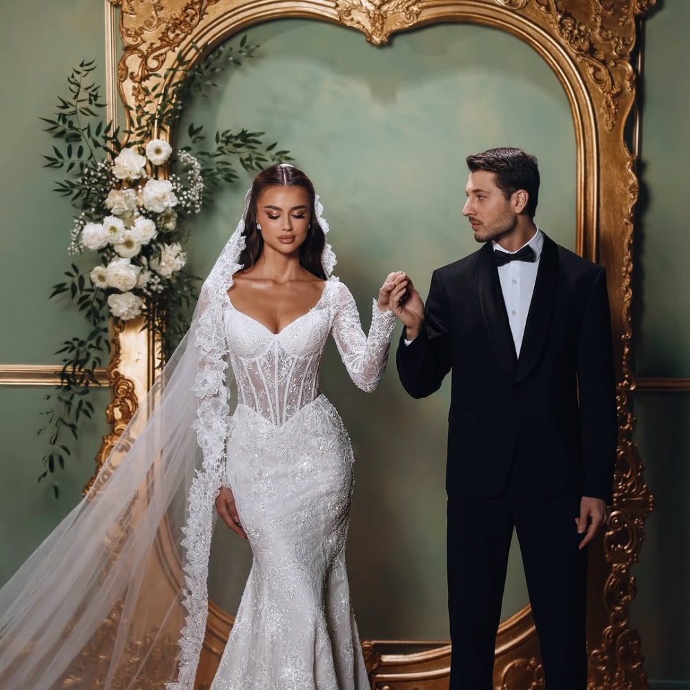 خصر الباسك الناعم في عروض Danida Bridal لربيع 2026