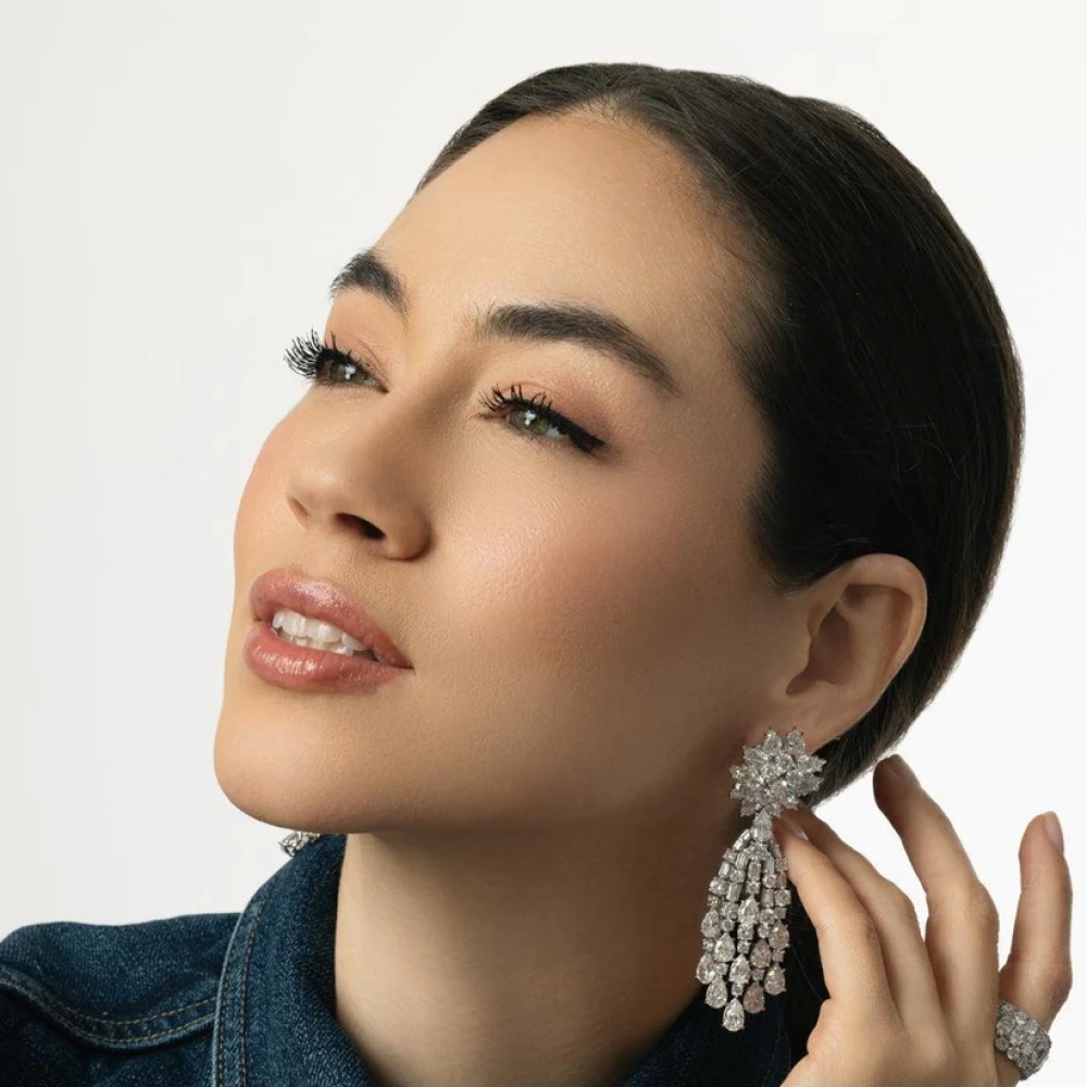 FANTASIA by DESERIO- Cluster Waterfall Earrings