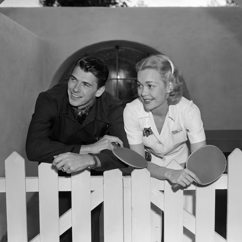 رونالد ريغان Ronald Reagan وجين وايمان Jane Wyman، بالم سبرينغز