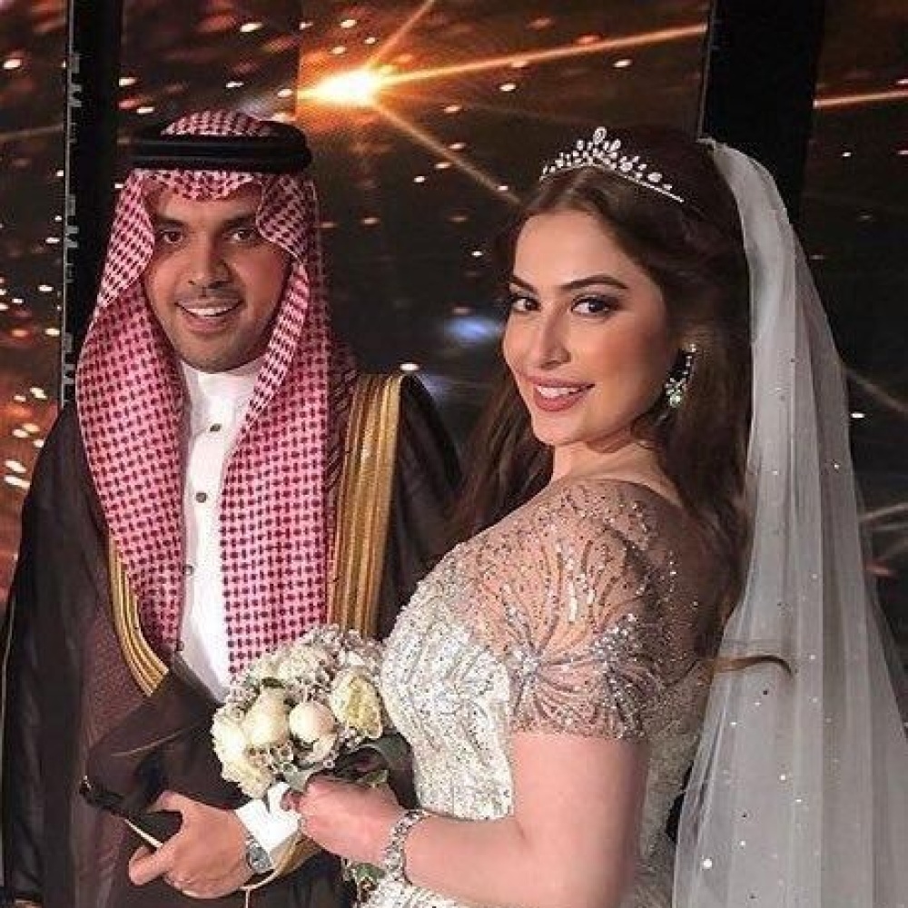 رؤى الصبان وحمود الفايز في يوم الزفاف