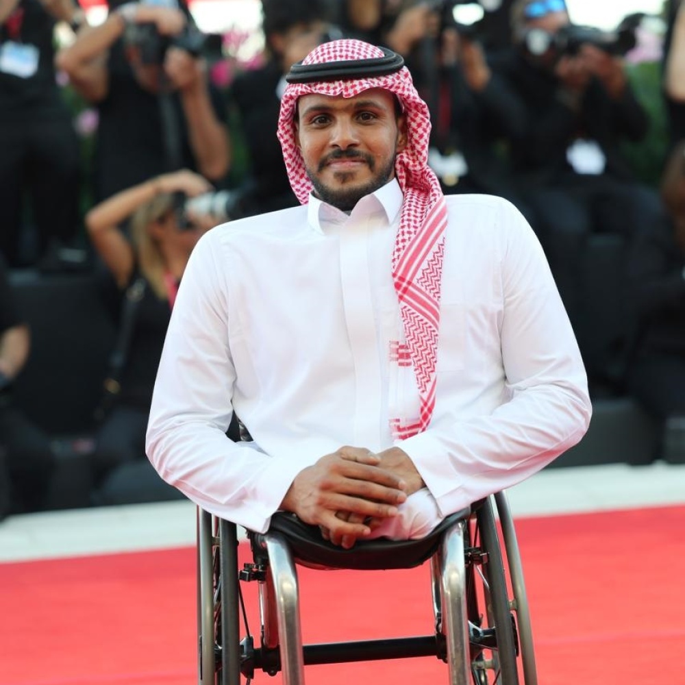 البطل البارالمبي عبدالرحمن القرشي في مهرجان فينيسيا