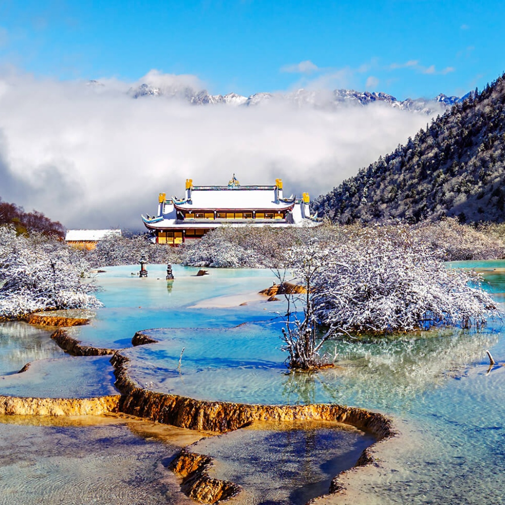 هوانغ لونغ Huanglong، سيتشوان، الصين