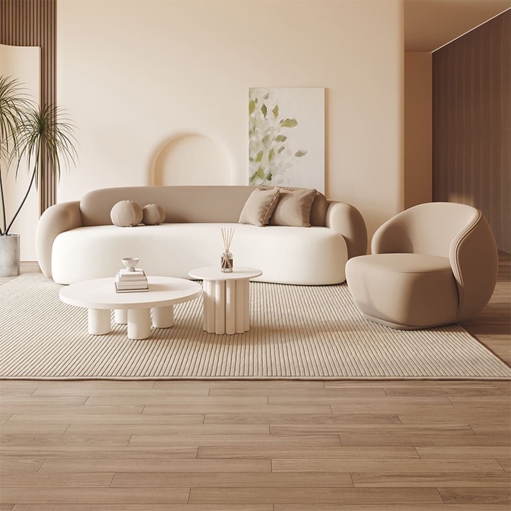 يجمع الأثاث المنحني بين الراحة والانسيابية