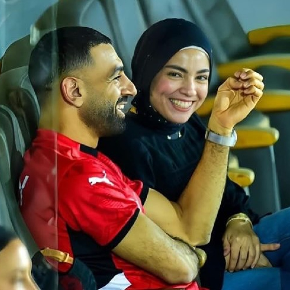 محمد صلاح وزوجته