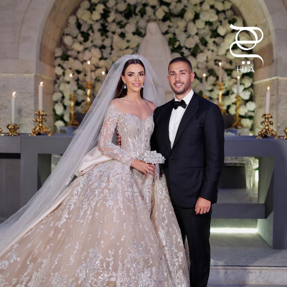 سيليو مع عروسته في يوم الزفاف