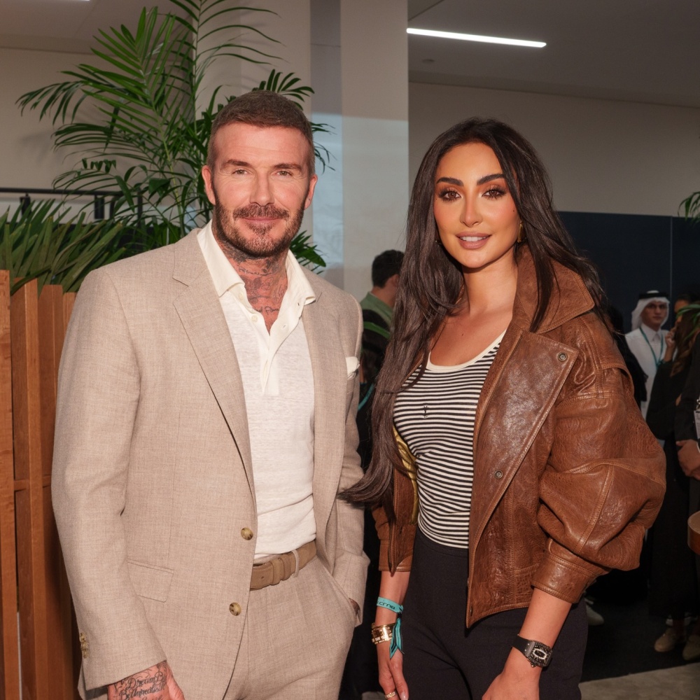 نور الغندور وديفيد بيكهام 