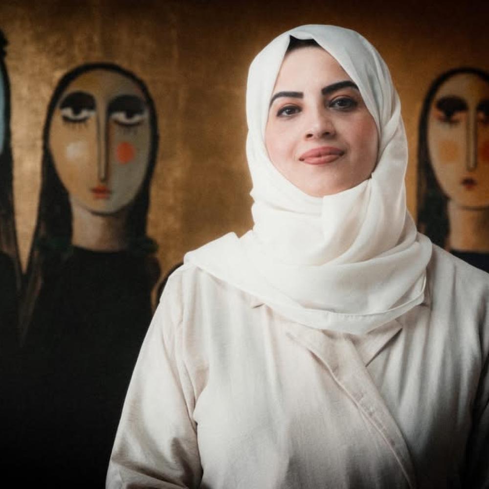 تغريد البقشي أسست مساحة تغريد للفنون الصورة من حسابها