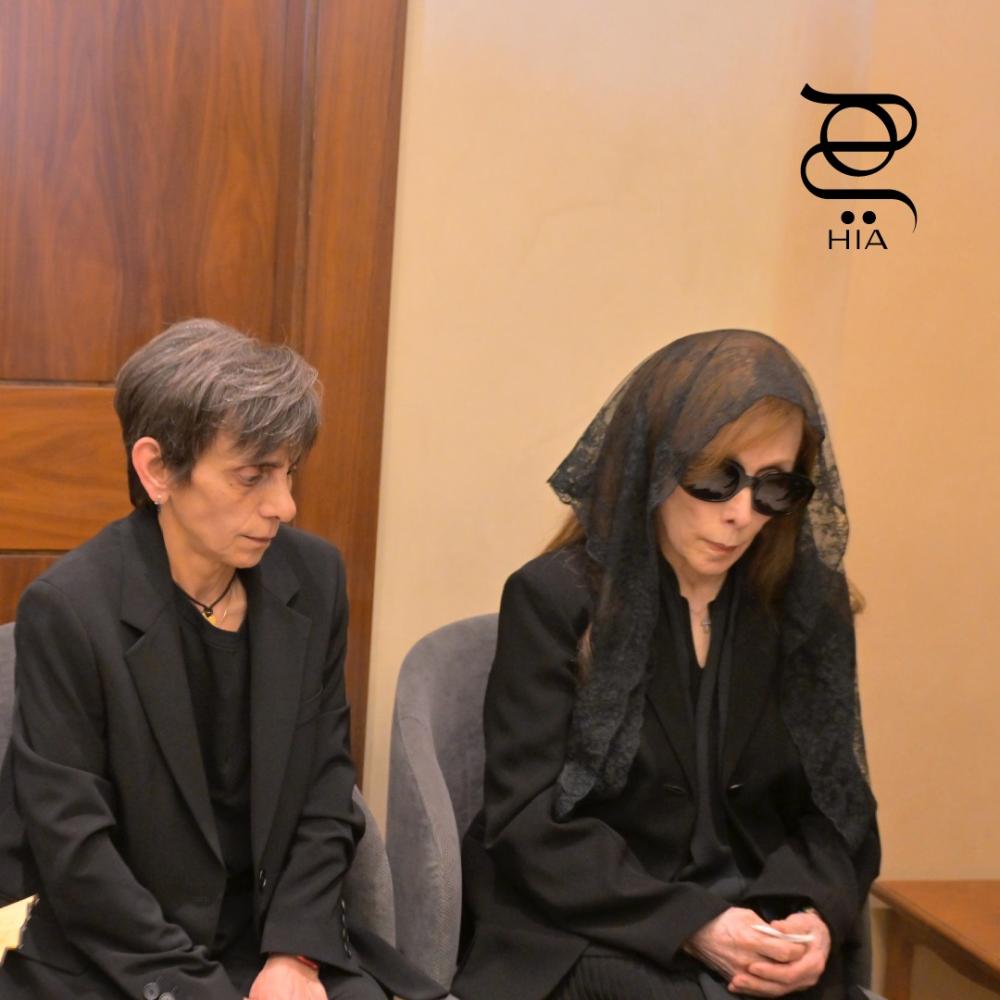 فيروز تتلقى العزاء في ابنها هلي الرحباني