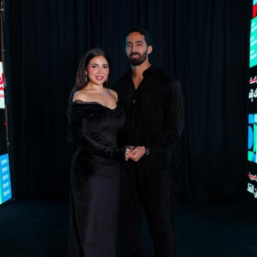 مي عز الدين وزوجها أحمد تيمور 