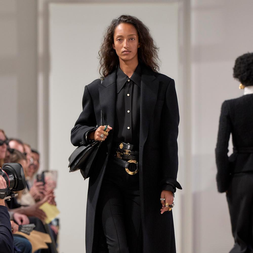 سروال أسود ضيق من سيلين