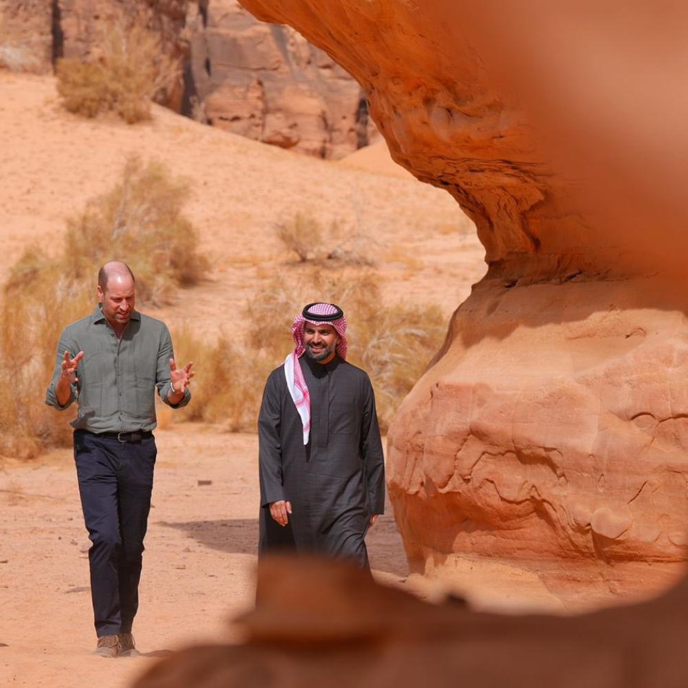 الأمير ويليام في قلب العُلا… أمير ويلز يعانق إرث العُلا وطبيعتها الساحرة