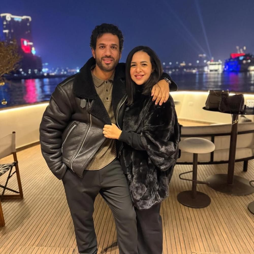 إيمي سمير غانم تفاجئ حسن الرداد في كواليس طه الغريب