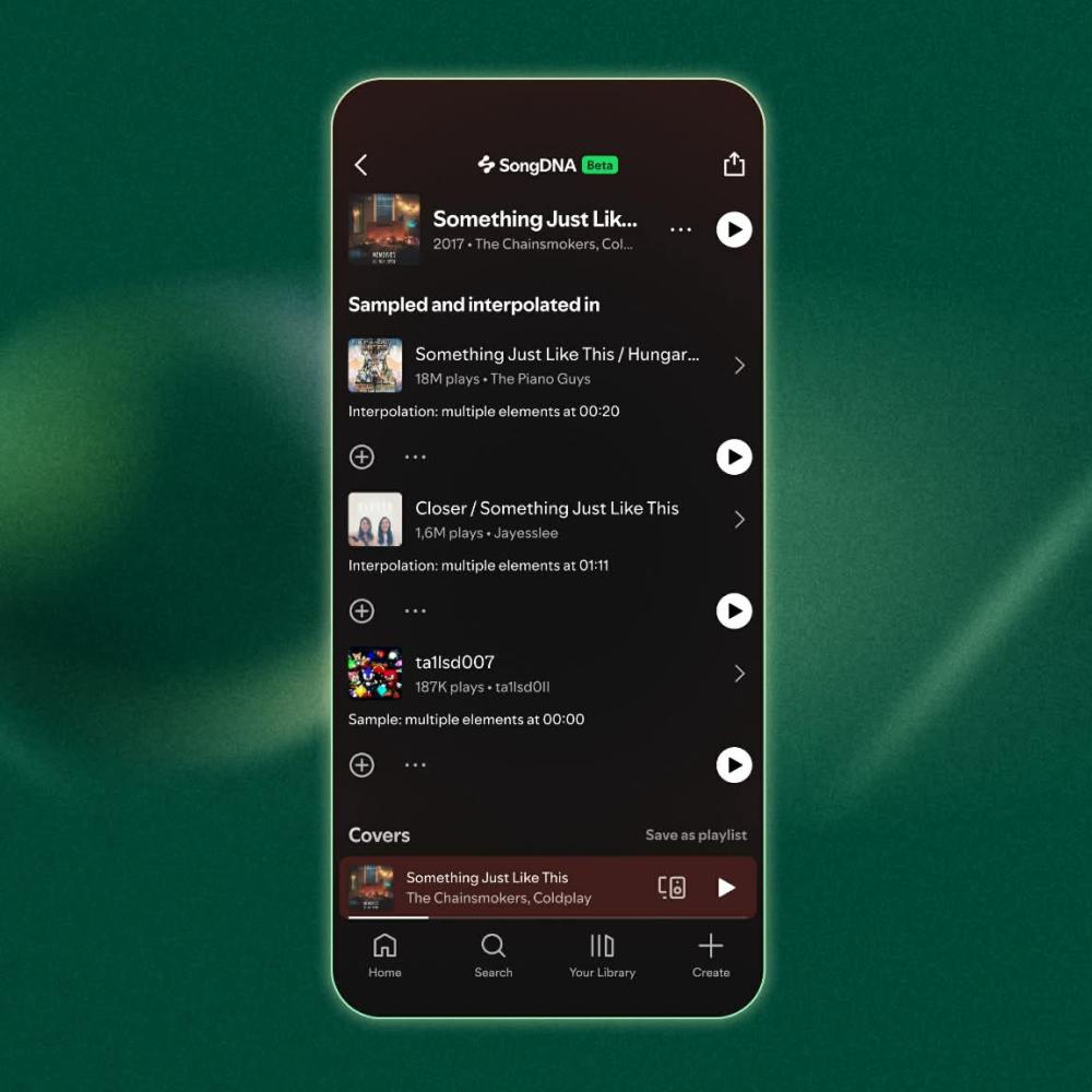 سبوتيفاي يكشف عن SongDNA: تجربة تفاعلية جديدة لاستكشاف ما وراء الأغاني وصُنّاعها