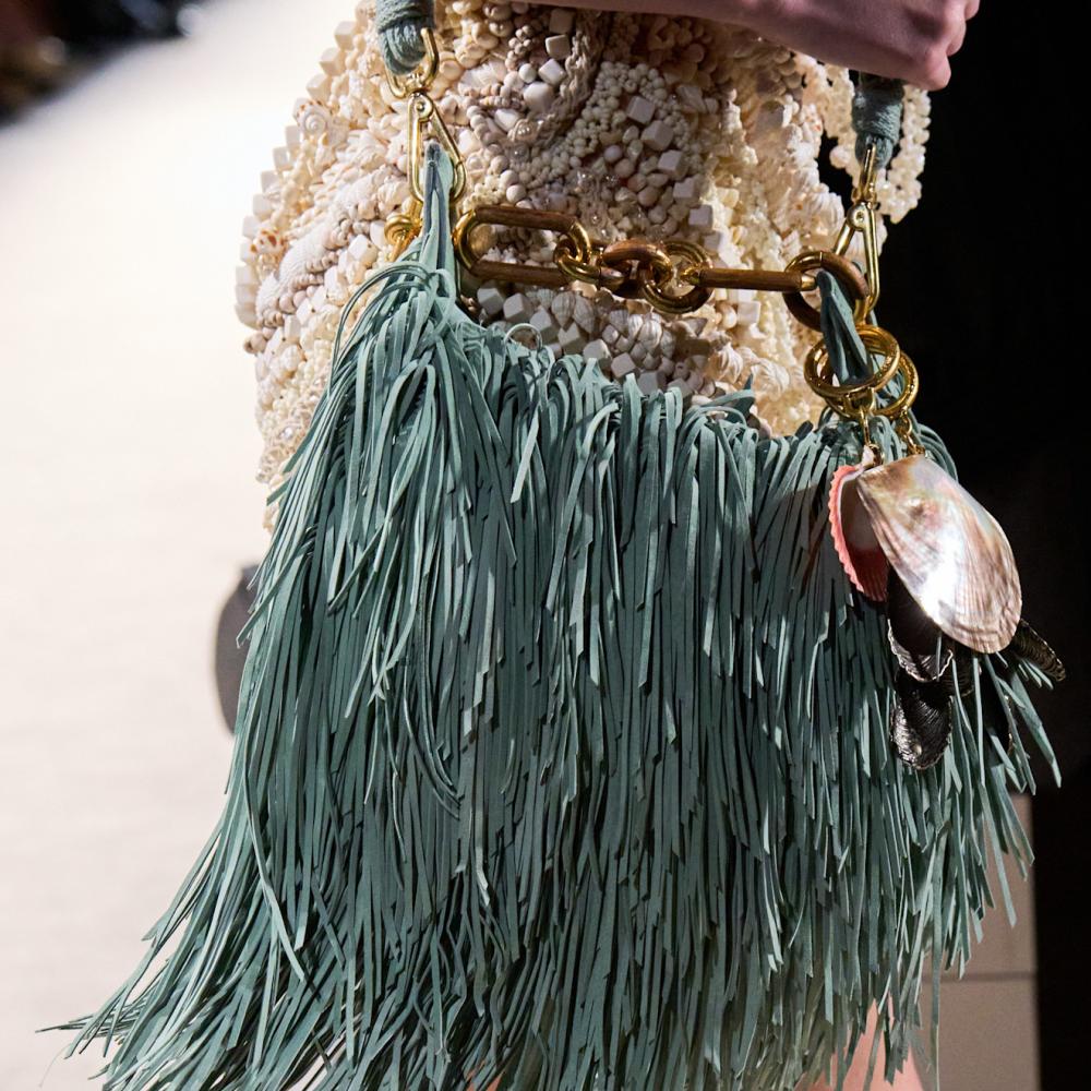 حقيبة شراشيب ملونة من Balmain 