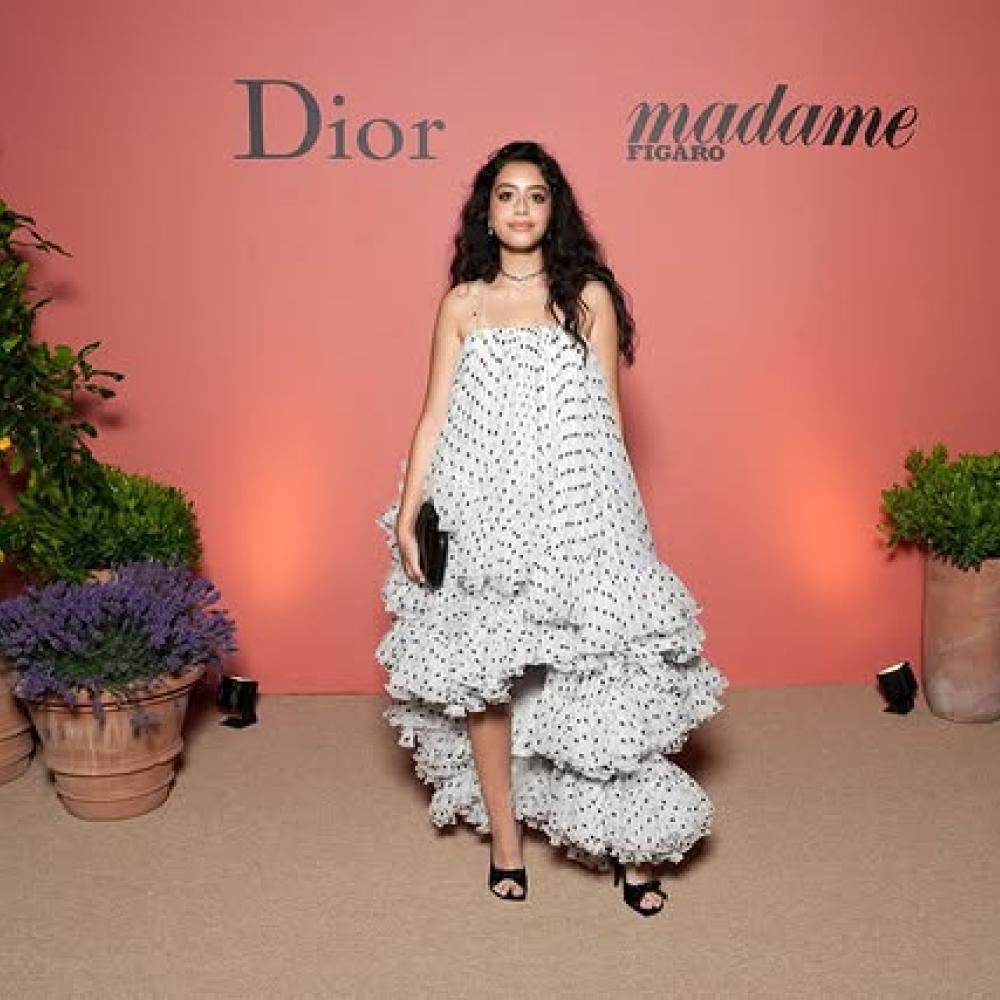 ياسمينا العبد بنقشة الـ Polka Dots الحيوية في مهرجان كان