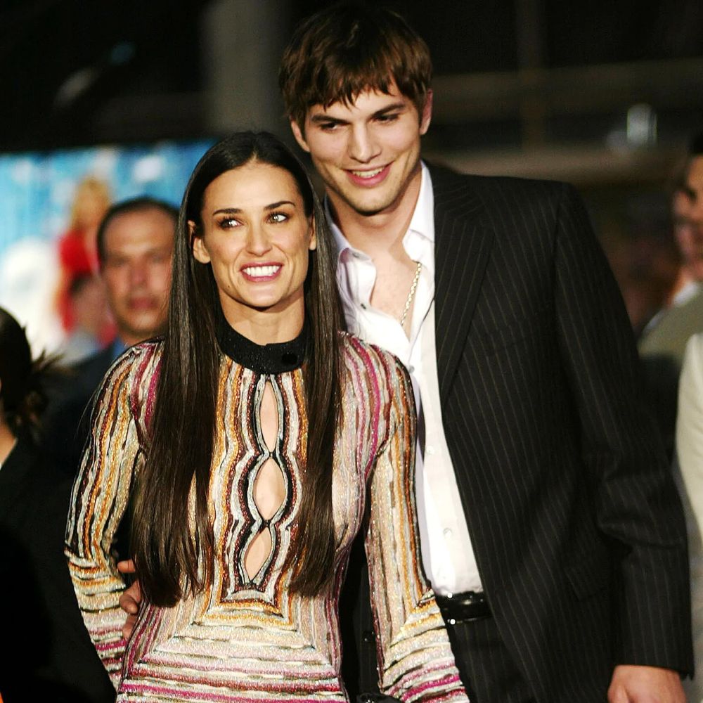 ديمي مور Demi Moore المولودة في 11 نوفمبر 1962 من برج العقرب، والممثل أشتون كوتشر