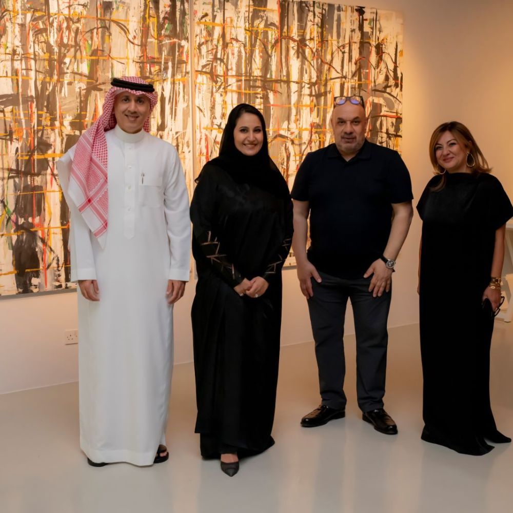رانيا رزق المديرة الفنية لمؤسسة الفن النقي، الفنان محمد الشمري، القيمة الفنية م. غيداء المقرن، الفنان فهد النعيمة - الصورة الرئيسية