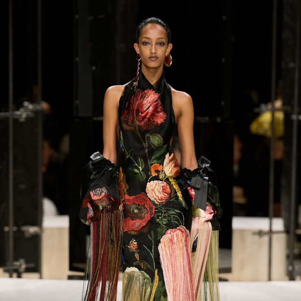 فستان بطبعة زهور فينتج من ‏Givenchy