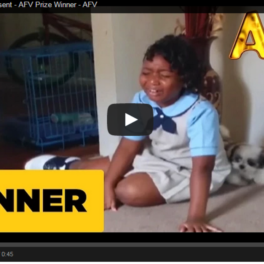 شاهد رد فعل فتاة صغيرة عند إهدائها جرواً 