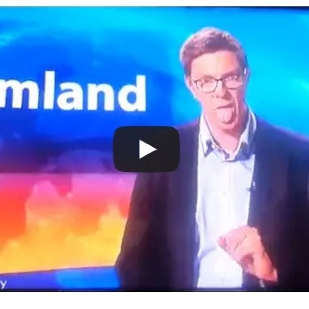 فيديو.. مذيع خارج النص على الهواء مباشرة