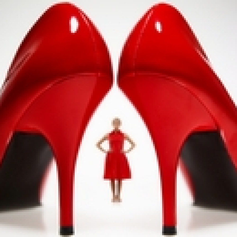 علاقة بين الكعب العالي وبروز الكرش