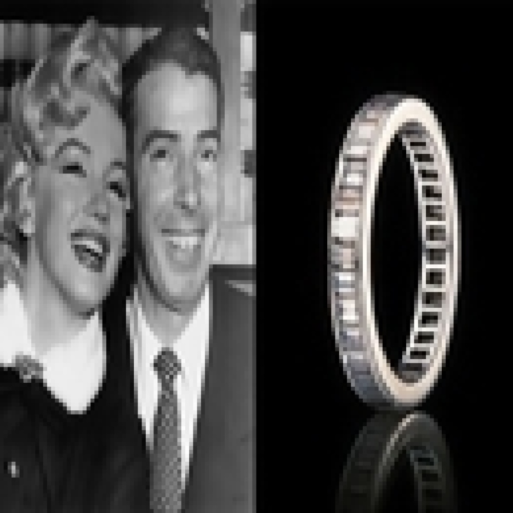 خاتم زفاف مارلين مونرو الماسي في مزاد علني
