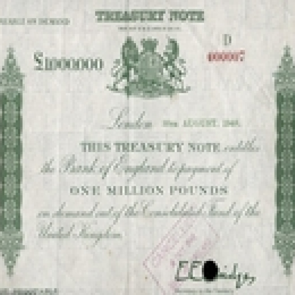 بيع ورقة نقدية فئة مليون جنيه إسترليني في مزاد بريطاني